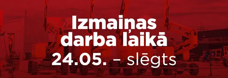 Izmaiņas darba laikā 24.maijā